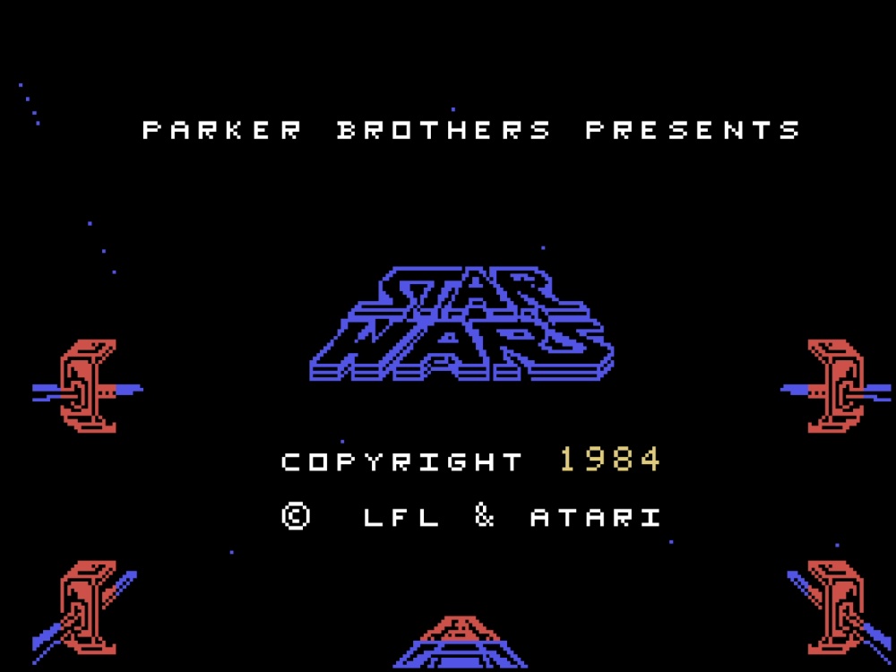 Title Screen of Star Wars: The Arcade Game for Colecovision